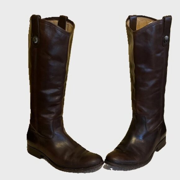 Melissa Button Dark Brown Leather riding boots (8.5 B US) - Picture 6 of 11